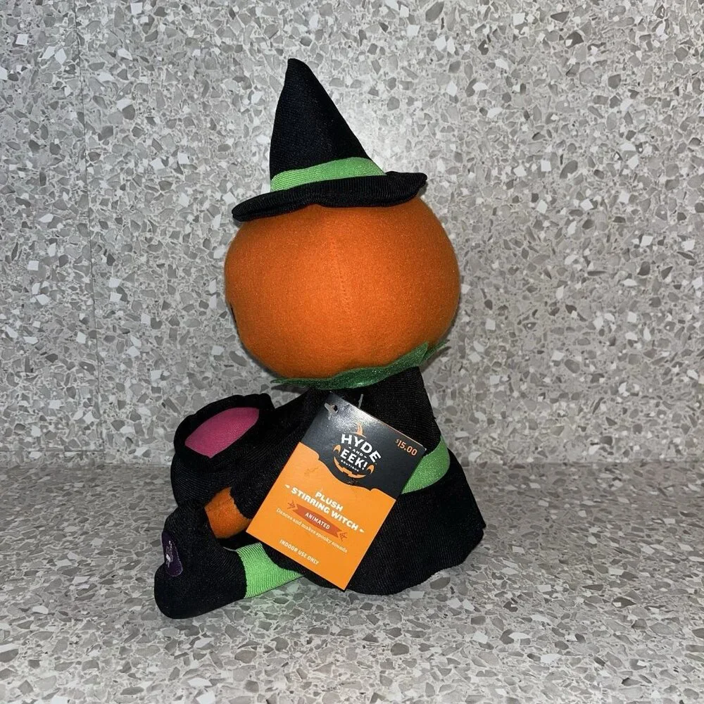 Hyde & Eek! Target Halloween Animated Stirring Pumpkin Witch Motion Plush Flaw
